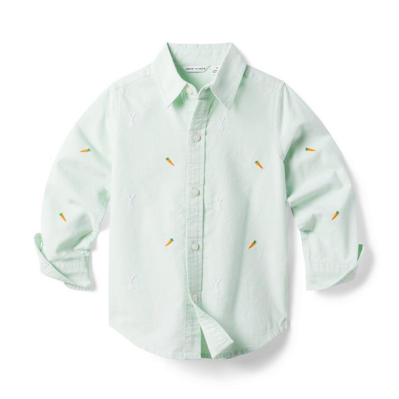 Embroidered Bunny Oxford Shirt - Janie And Jack